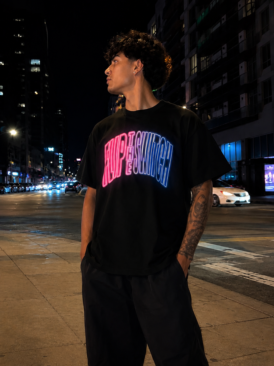 Flip The Switch Black Tee