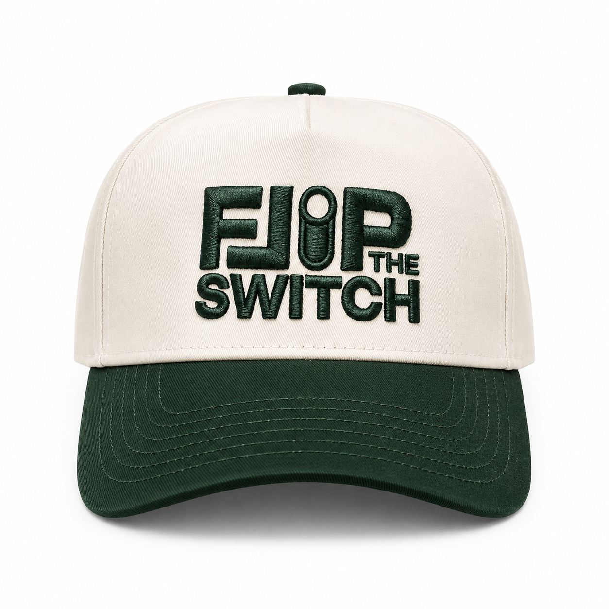 Flip the Switch Two Tone Hat Natural/Green
