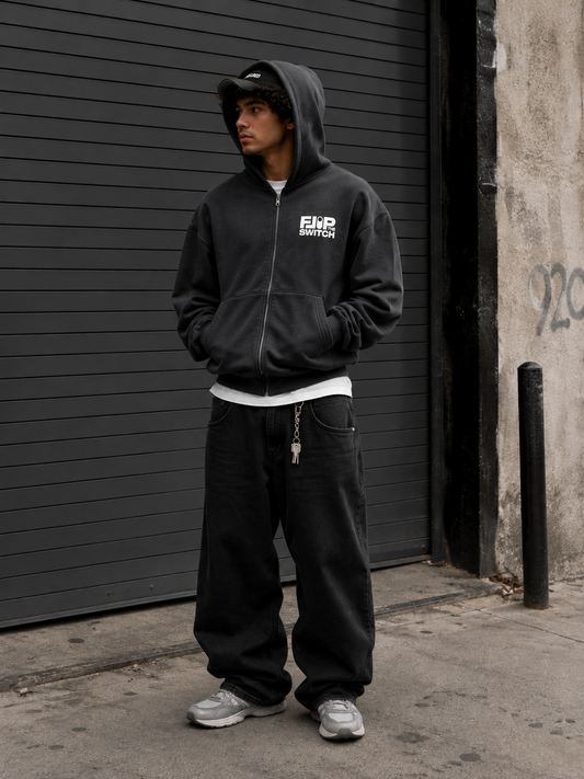 Flip The Switch Full Potassium Black Zip Hoodie