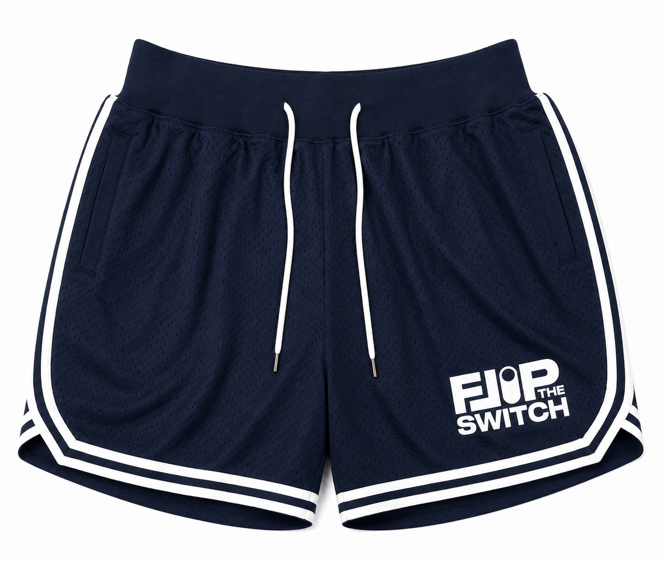 FLIP THE SWITCH Retro Navy Shaka Wear Basketball Shorts